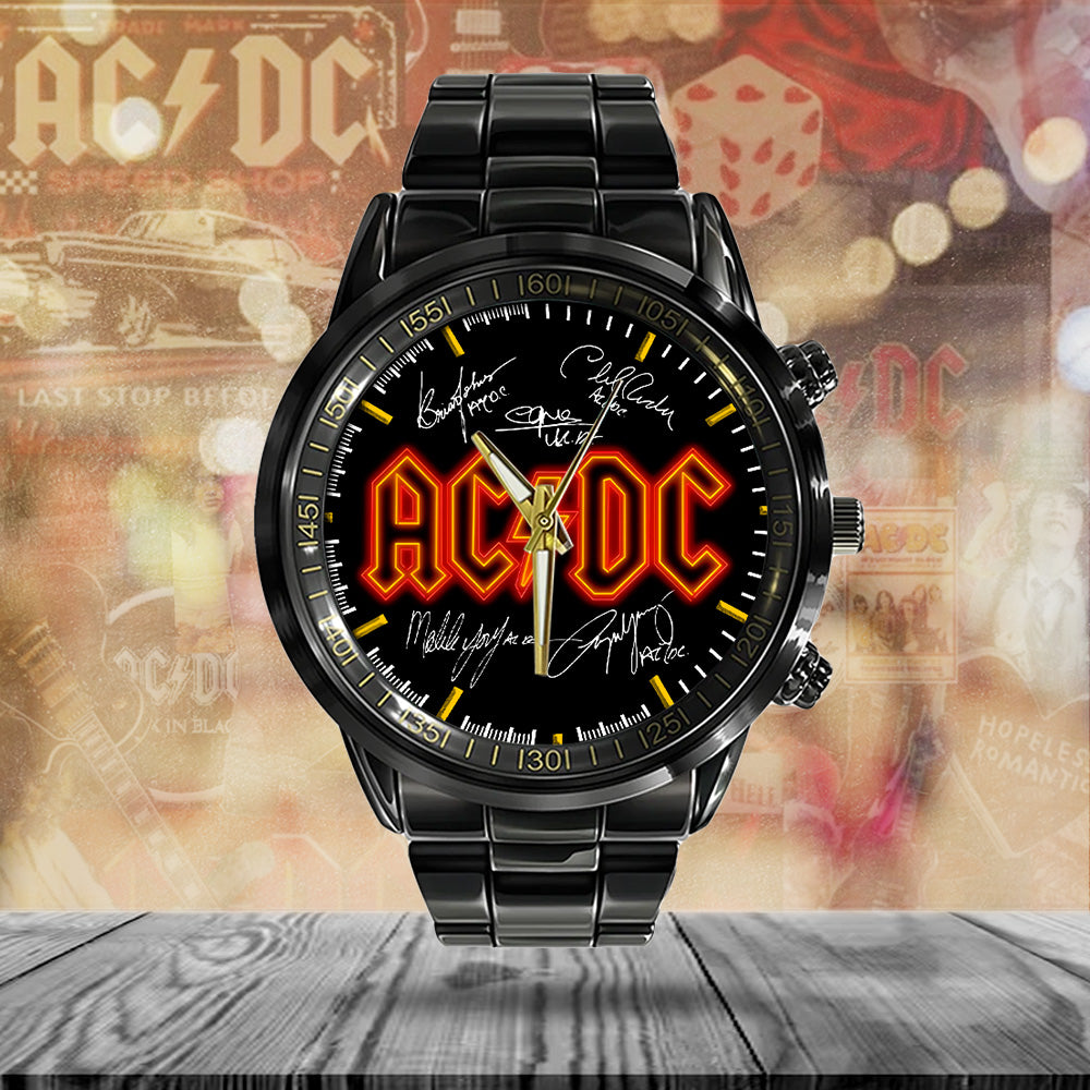 AC/DC Black Stainless Steel Watch - TANTN 13228
