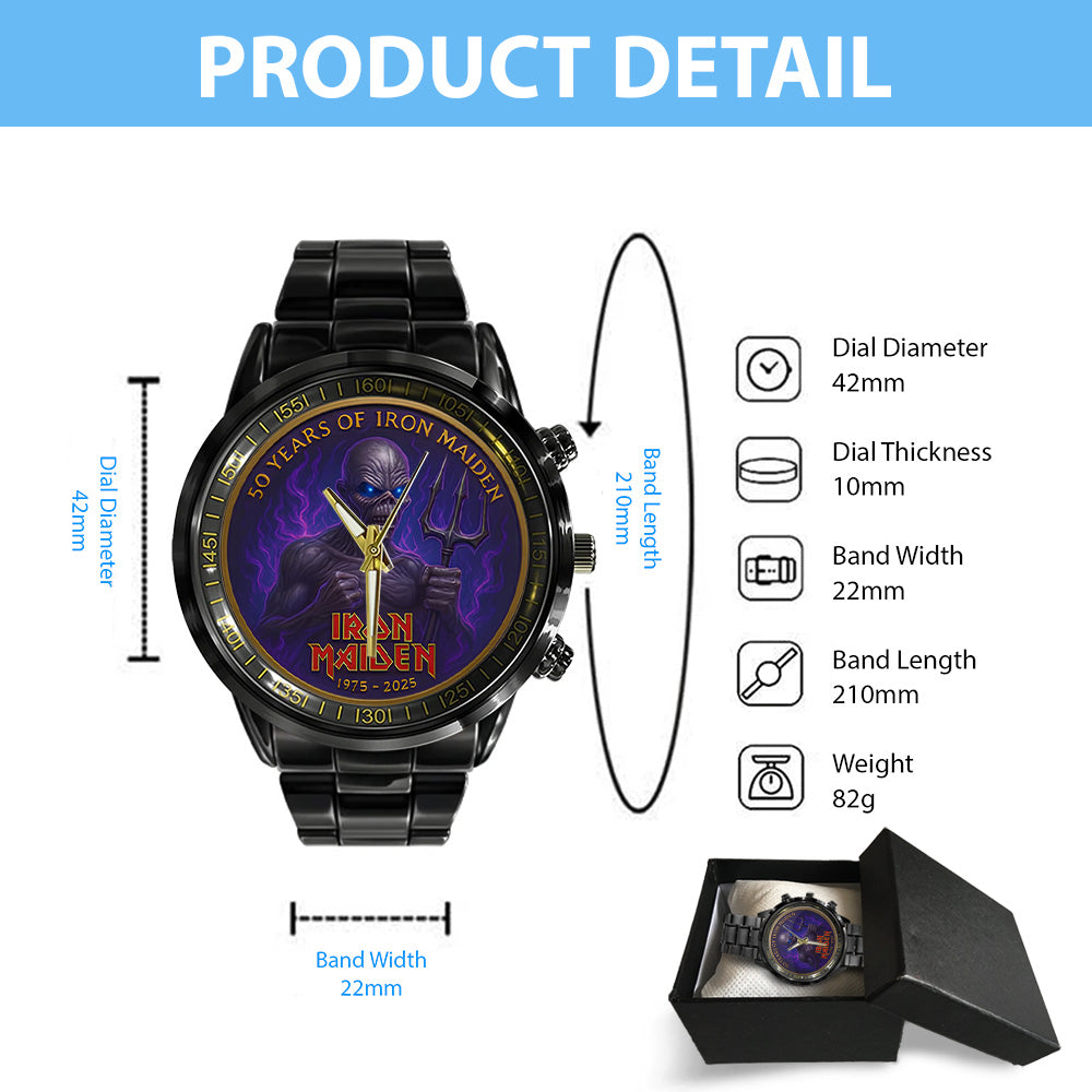 Iron Maiden Black Stainless Steel Watch - TANTN 13509