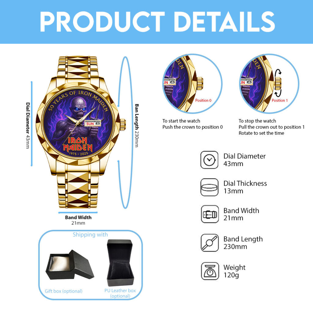 Iron Maiden Alloy Luxury Quartz Watch - TANTN 13770
