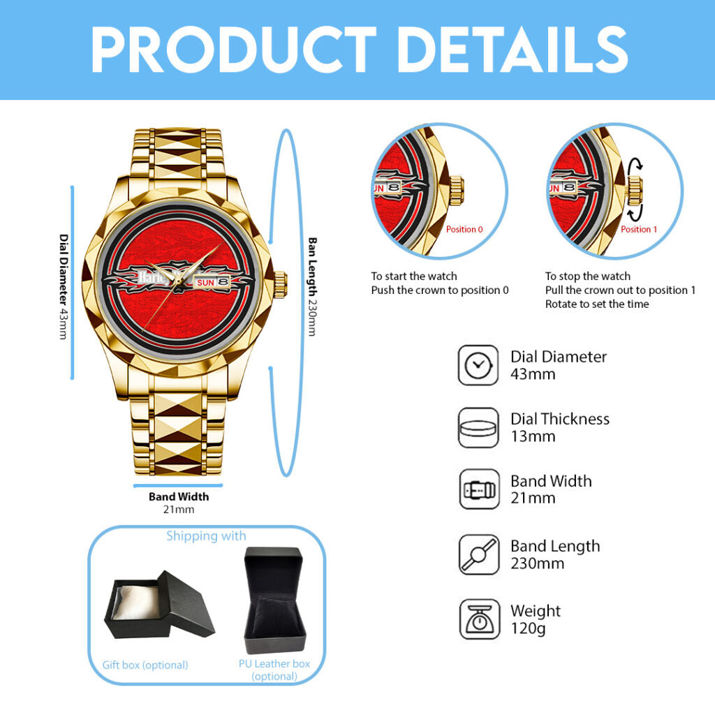 Harley Davidson Alloy Luxury Quartz Watch - TANTN 13935
