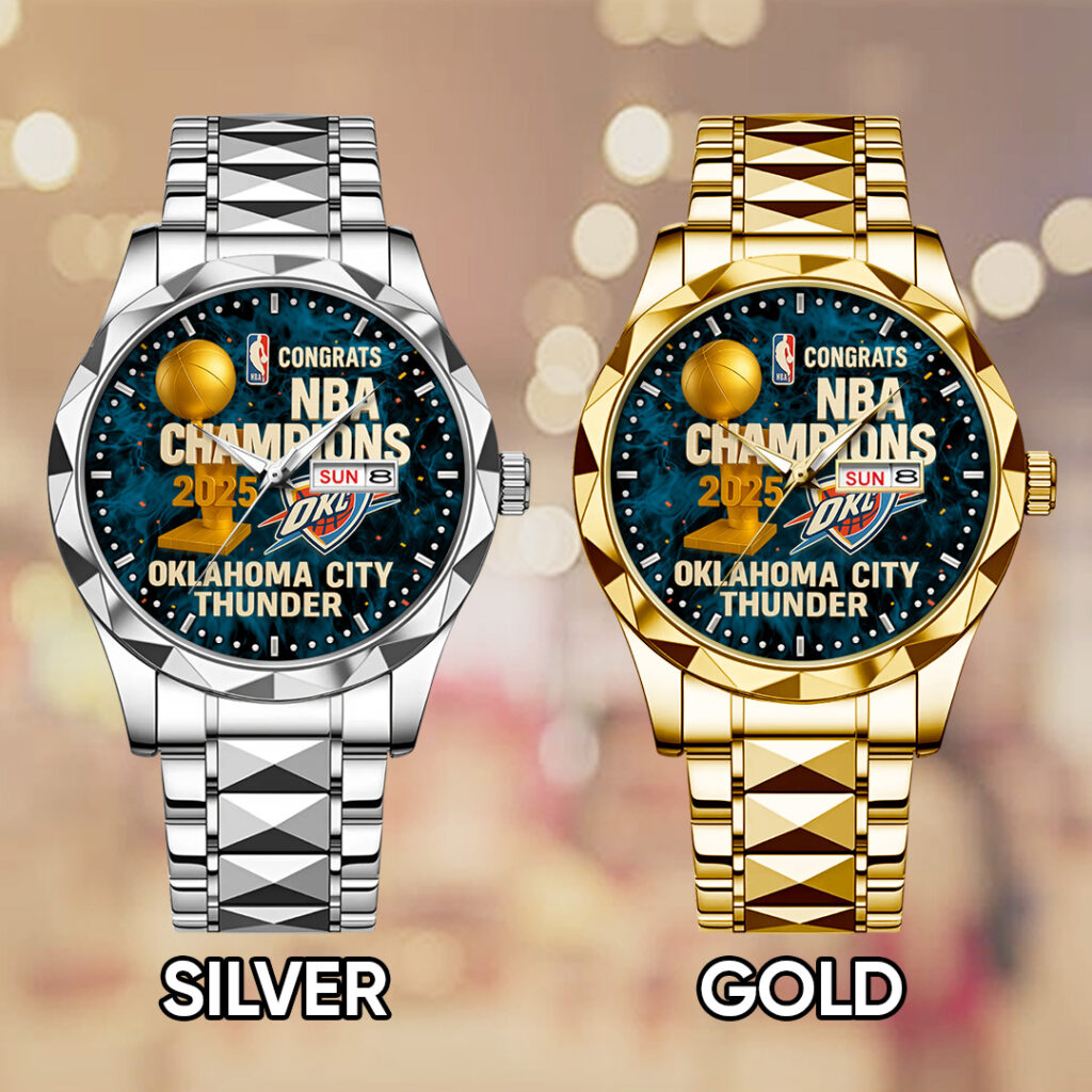 Oklahoma City Thunder 2025 NBA Champions Alloy Luxury Quartz Watch - TANTN 14226