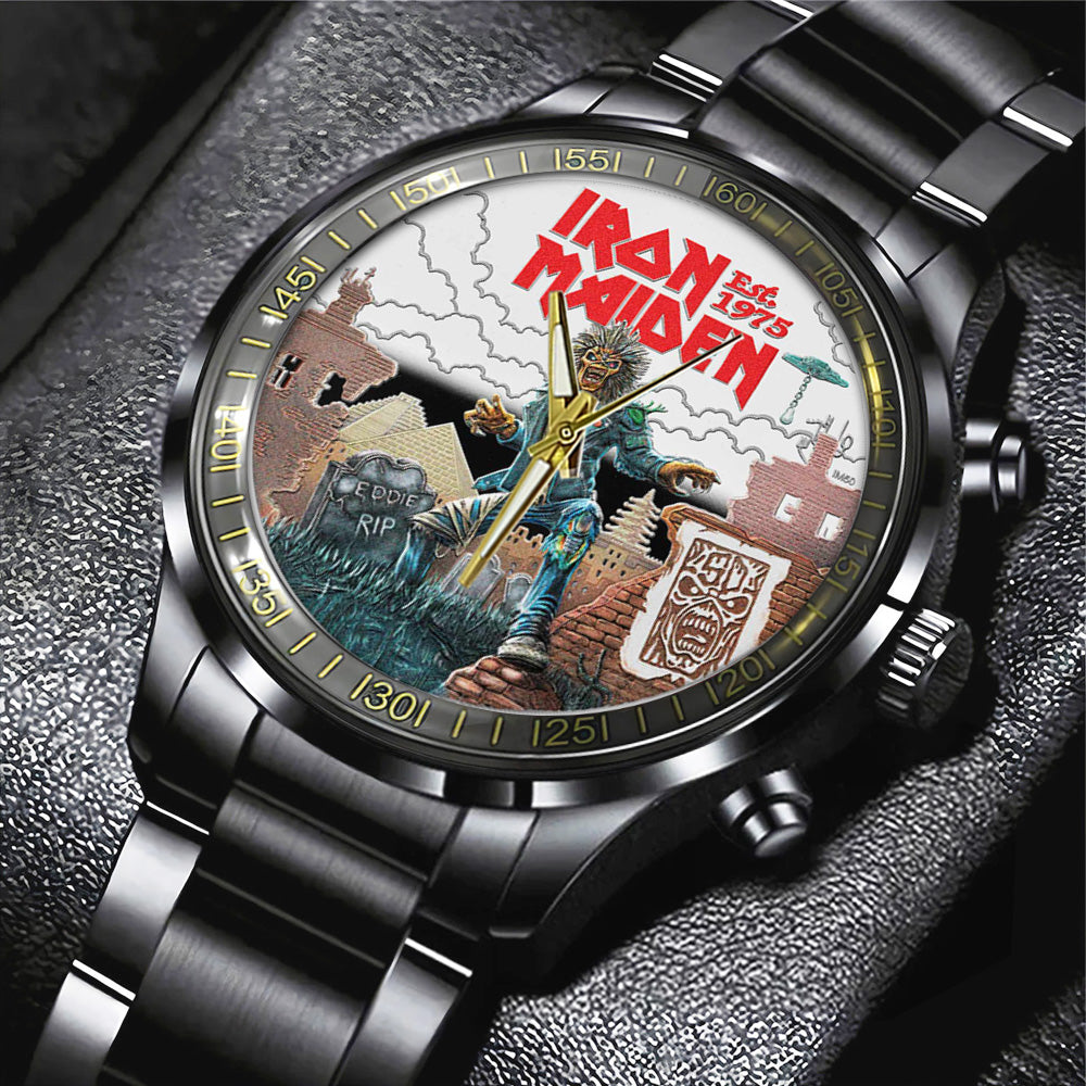 Iron Maiden Black Stainless Steel Watch - TANTN 14336