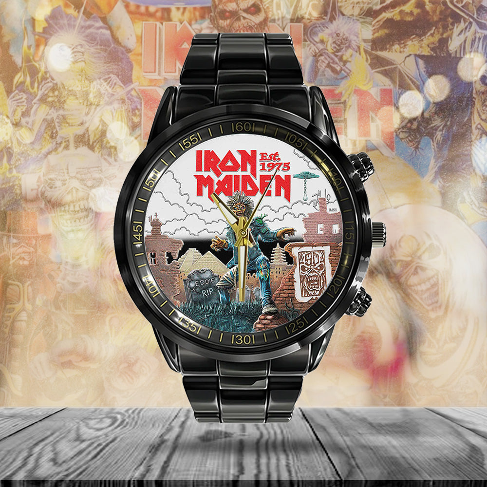 Iron Maiden Black Stainless Steel Watch - TANTN 14336