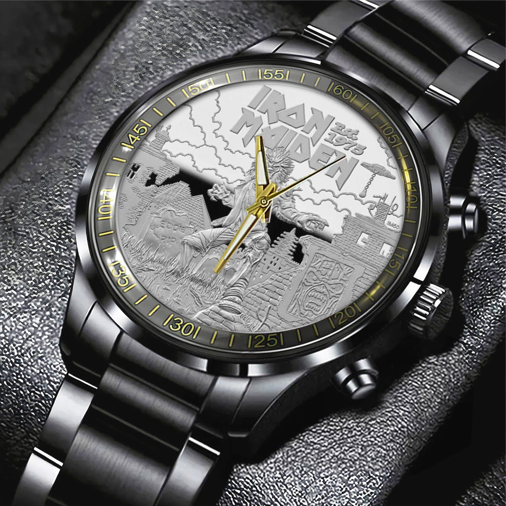 Iron Maiden Black Stainless Steel Watch - TANTN 14339