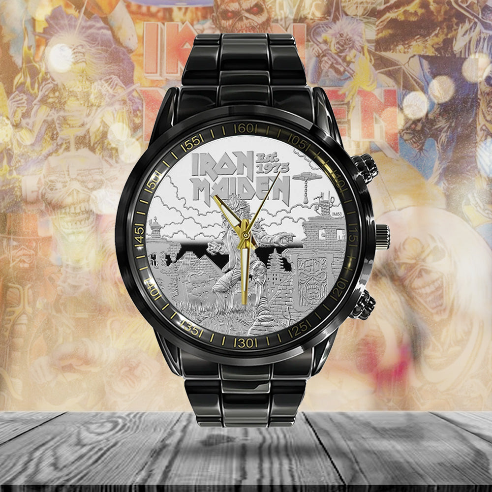 Iron Maiden Black Stainless Steel Watch - TANTN 14339