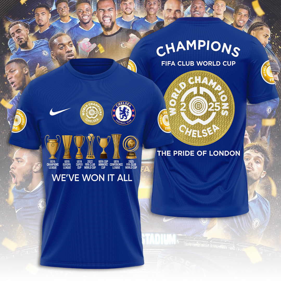Chelsea FC 2025 Champions 3D Apparel – TANTN 14458