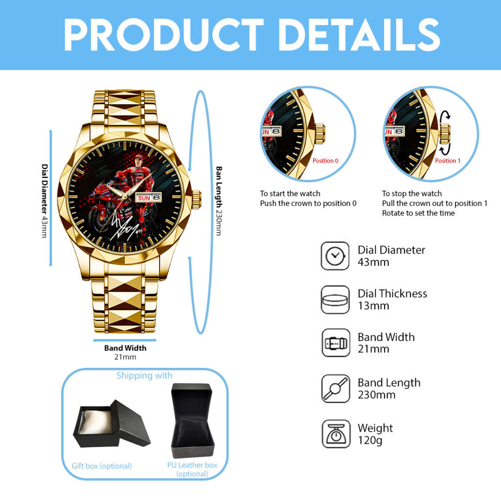 Ducati Lenovo Team x Marc Márquez Alloy Luxury Quartz Watch - TANTN 14510