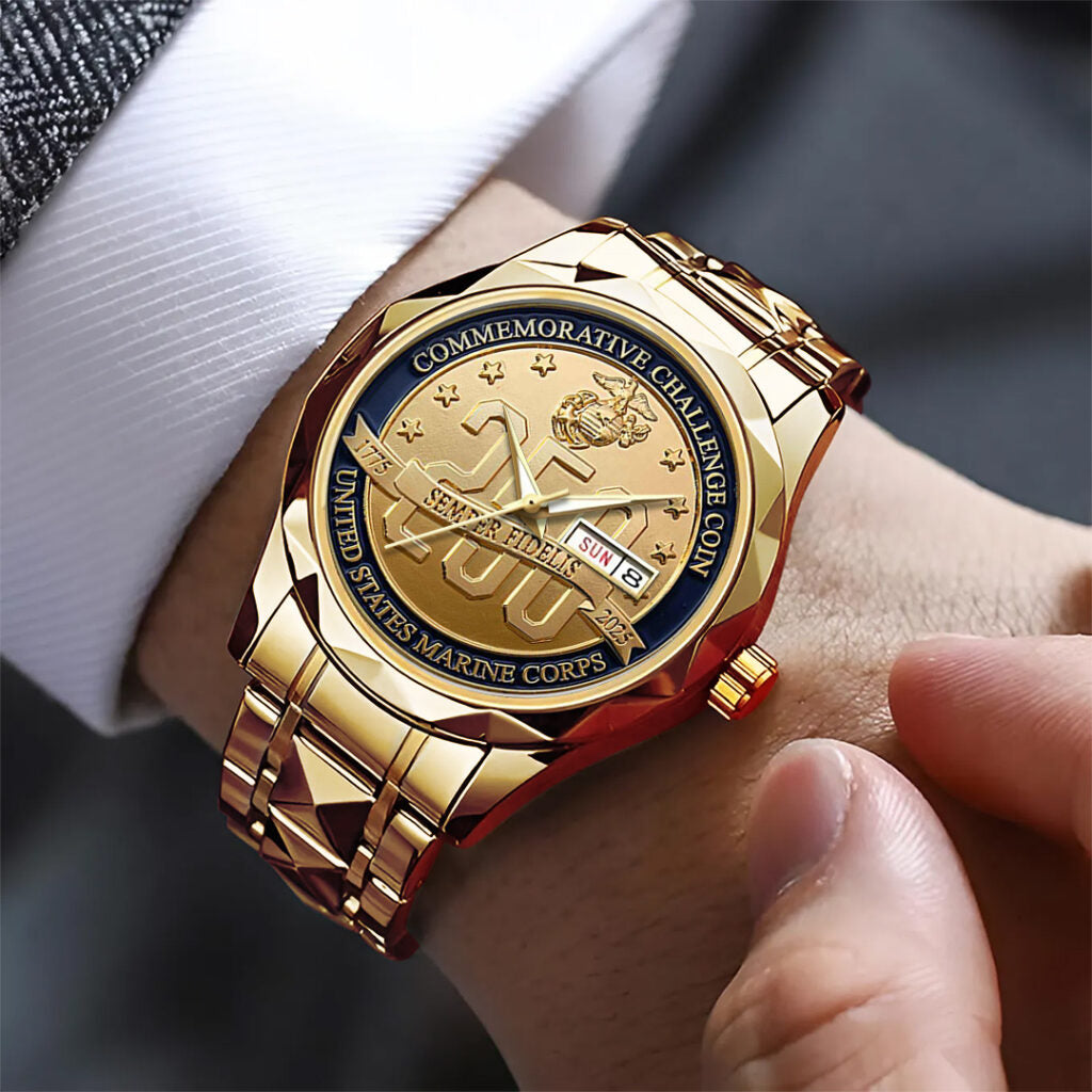 US Marine Corps Alloy Luxury Quartz Watch - TANTN 14617