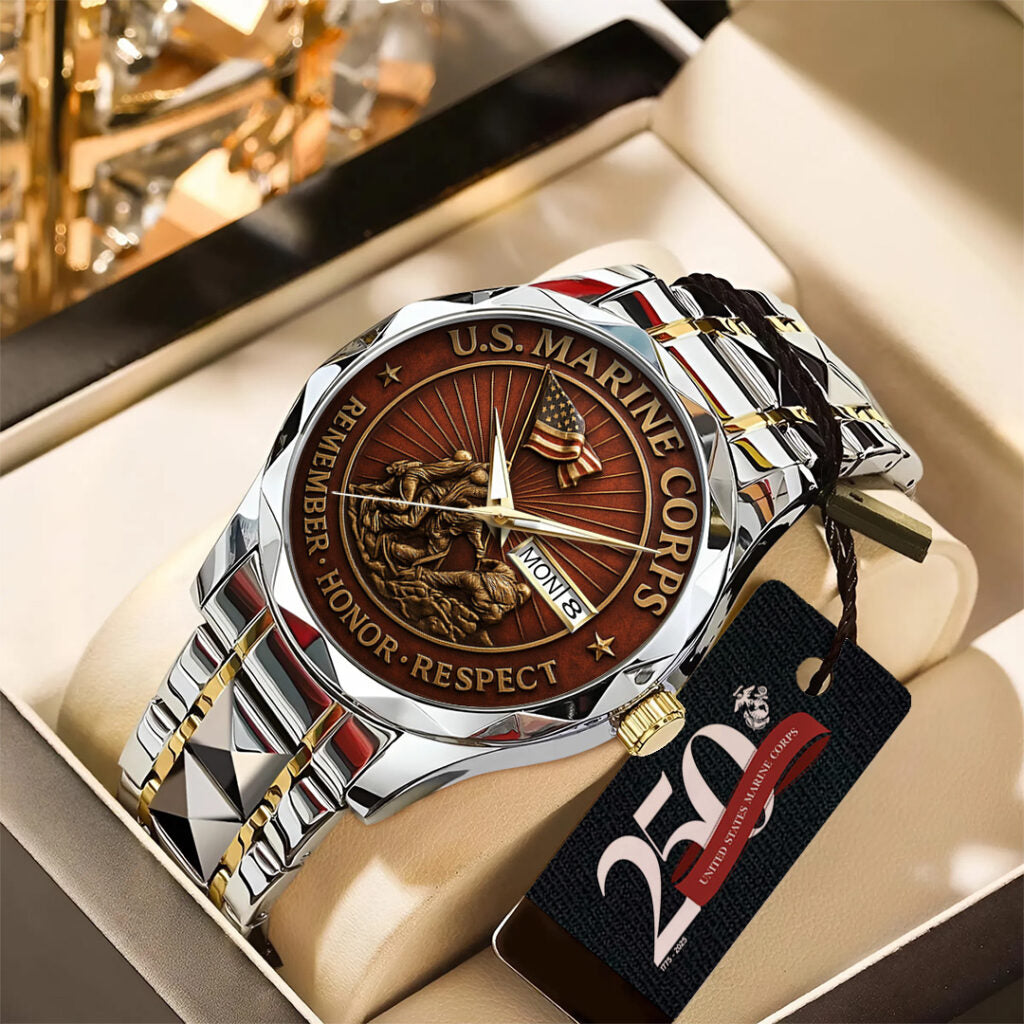 US Marine Corps Alloy Luxury Quartz Watch - TANTN 14954