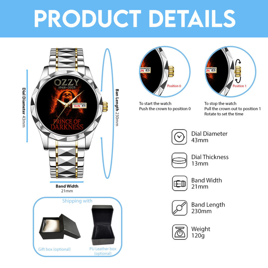 Ozzy Osbourne Alloy Luxury Quartz Watch - TANTN15392