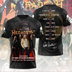 Megadeth 43 Years 3D Apparel – TANTN15454