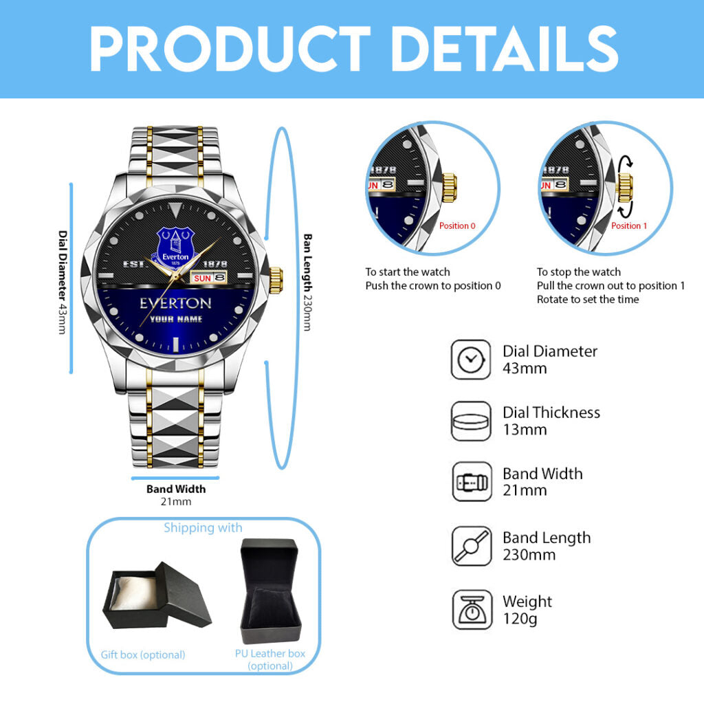 Personalized Everton Alloy Luxury Quartz Watch - TANTN15471