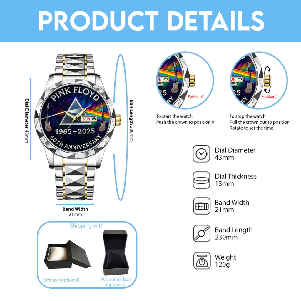 Pink Floyd Alloy Luxury Quartz Watch - TANTN15609