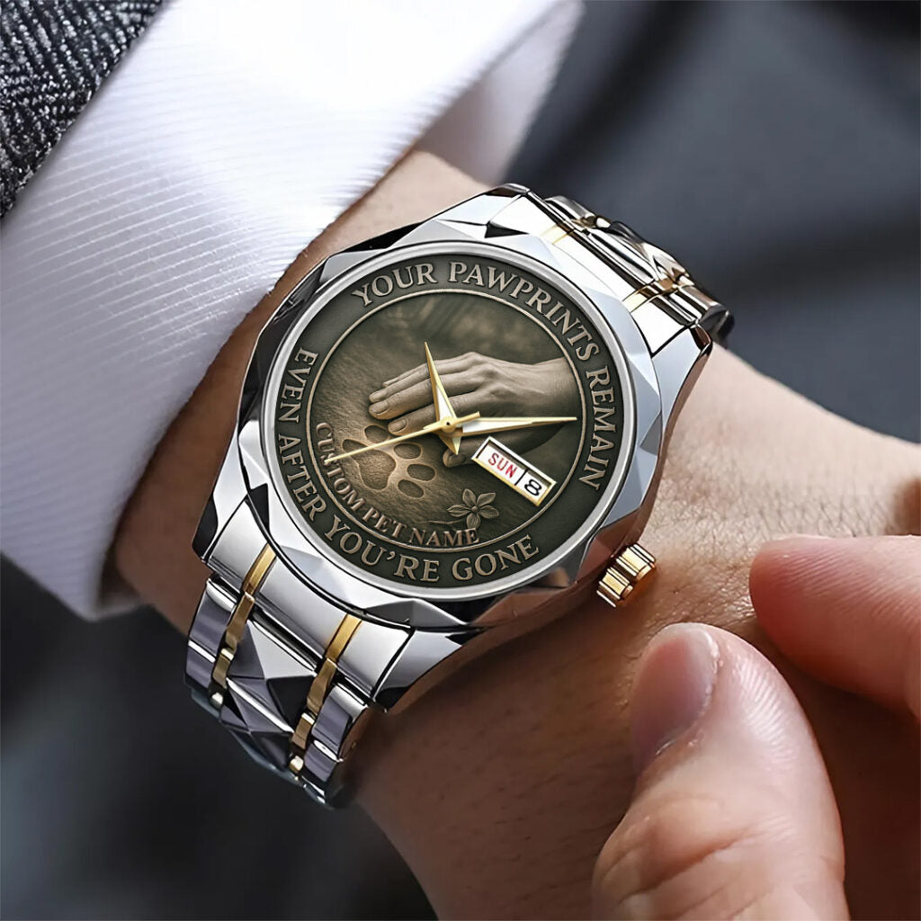 Personalized Your Pawprints Remain Alloy Luxury Quartz Watch - TANTN15861