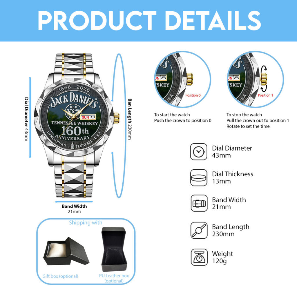 Jack Daniel's Alloy Luxury Quartz Watch - TANTN15867