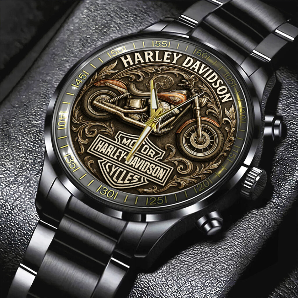 Harley Davidson Black Stainless Steel Watch - TANTN15870