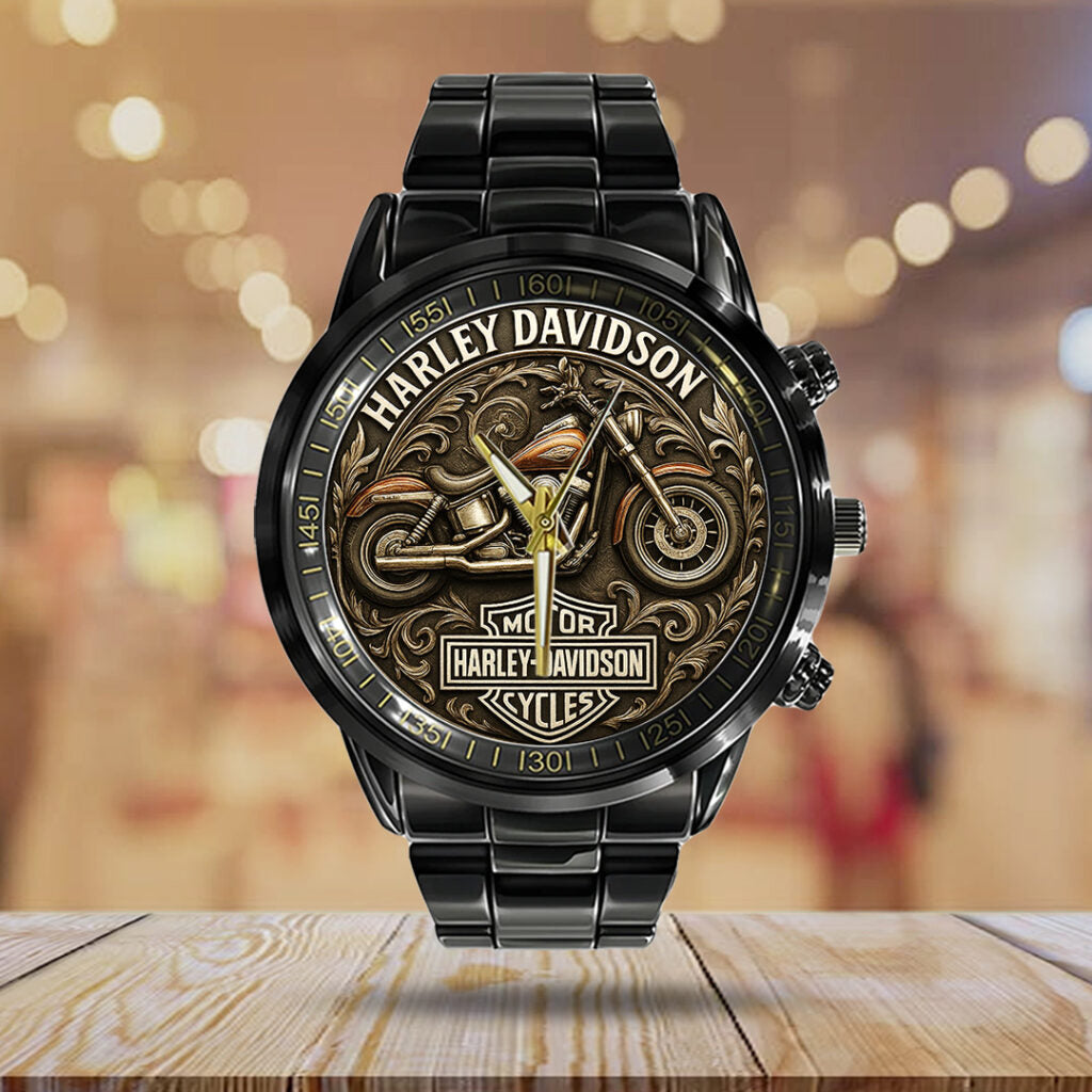 Harley Davidson Black Stainless Steel Watch - TANTN15870