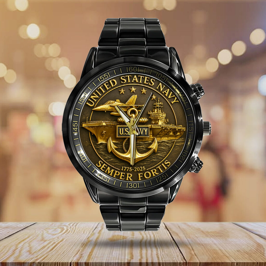 US Navy Black Stainless Steel Watch - TANTN15891