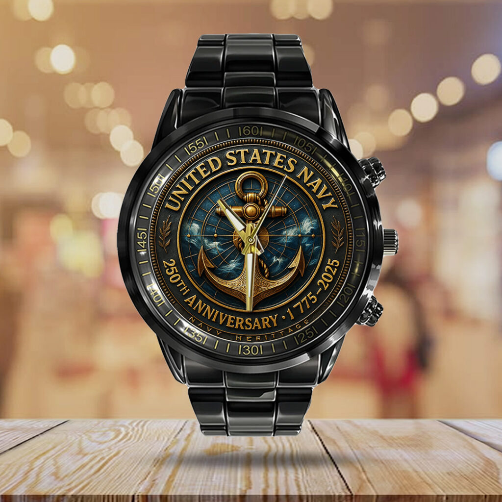 US Navy Black Stainless Steel Watch - TANTN15898