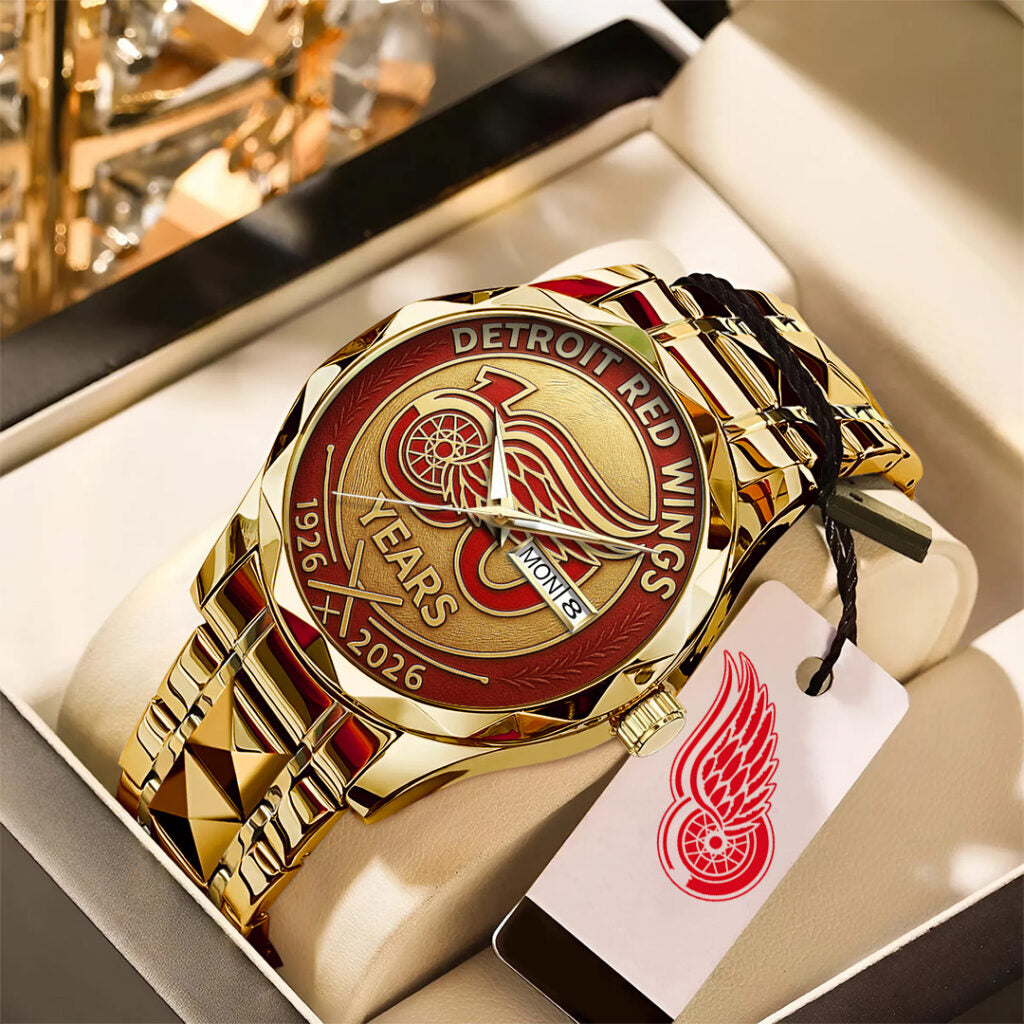 Detroit Red Wings 100th Anniversary 2026 Alloy Luxury Quartz Watch - TANTN16092