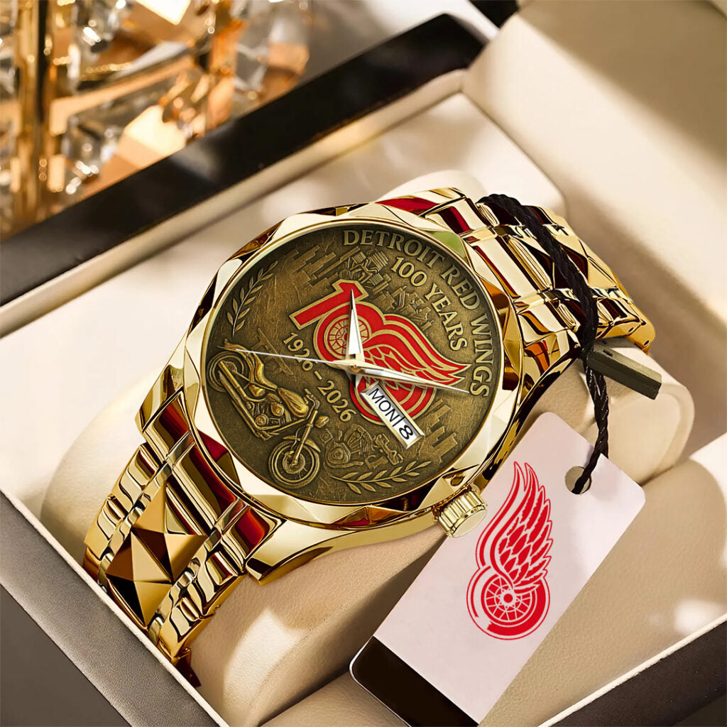 Detroit Red Wings 100th Anniversary 2026 Alloy Luxury Quartz Watch - TANTN16094
