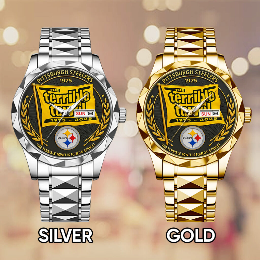 Pittsburgh Steelers The Terrible Towel 2025 Alloy Luxury Quartz Watch - TANTN16136