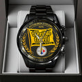 Pittsburgh Steelers The Terrible Towel 2025 Black Stainless Steel Watch - TANTN16137