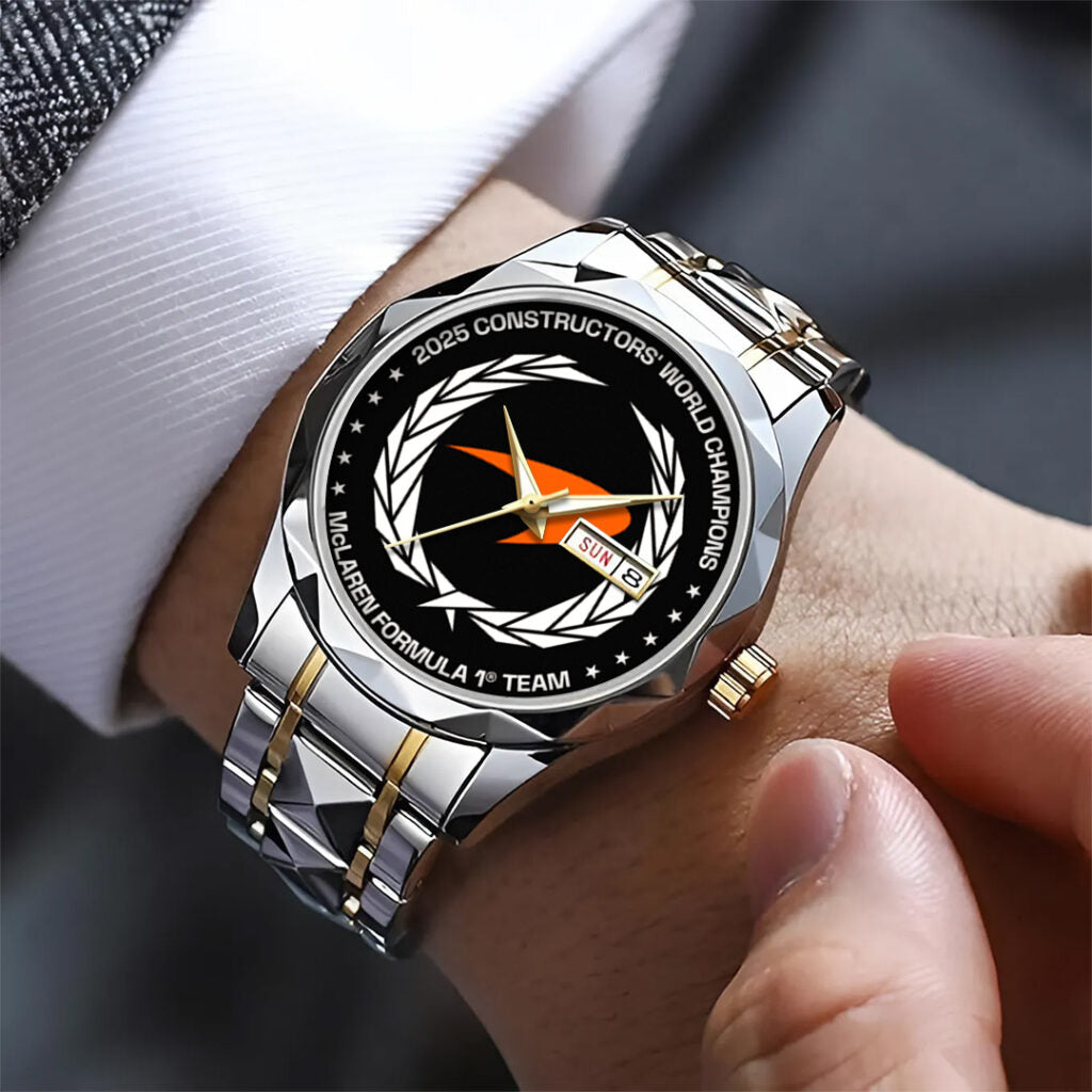 McLaren Formula 1 Team 2025 Constructors' 10 Times Alloy Luxury Quartz Watch - TANTN17190