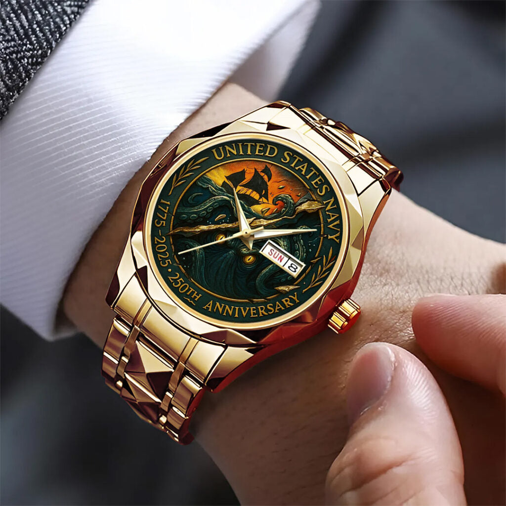 US Navy 250th Anniversary Alloy Luxury Quartz Watch - TANTN17237