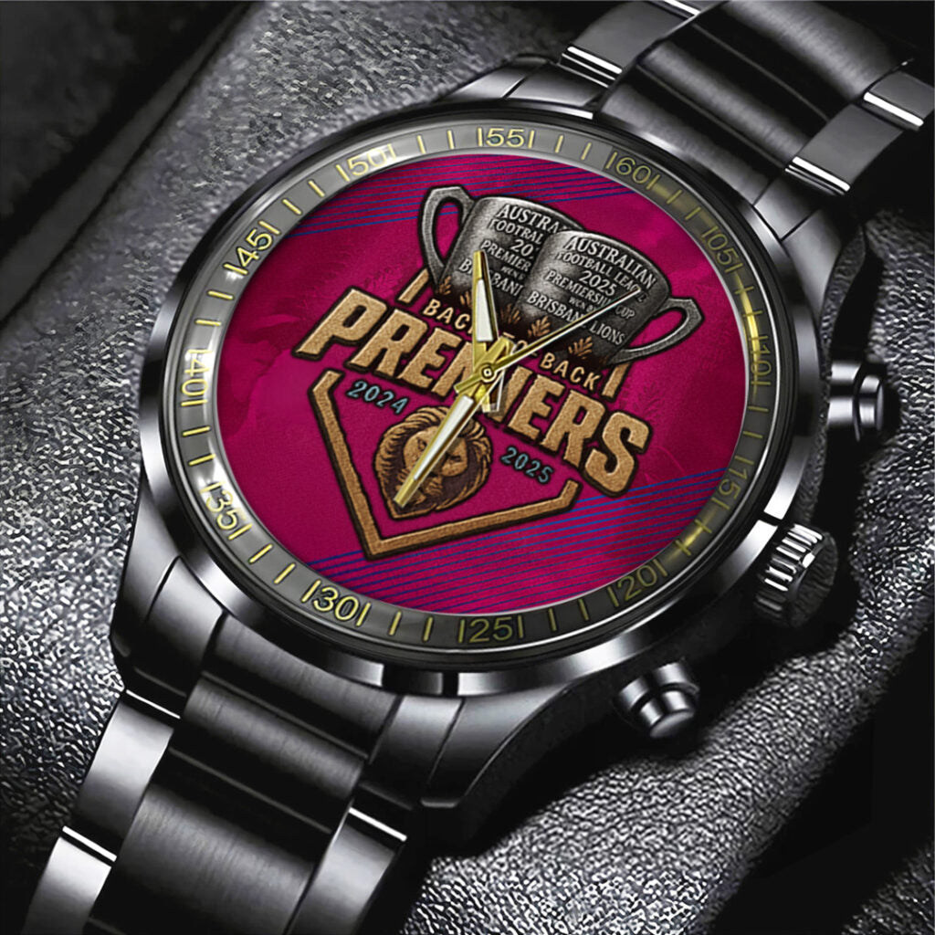 Brisbane Lions Premiers 2025 Black Stainless Steel Watch - TANTN17400