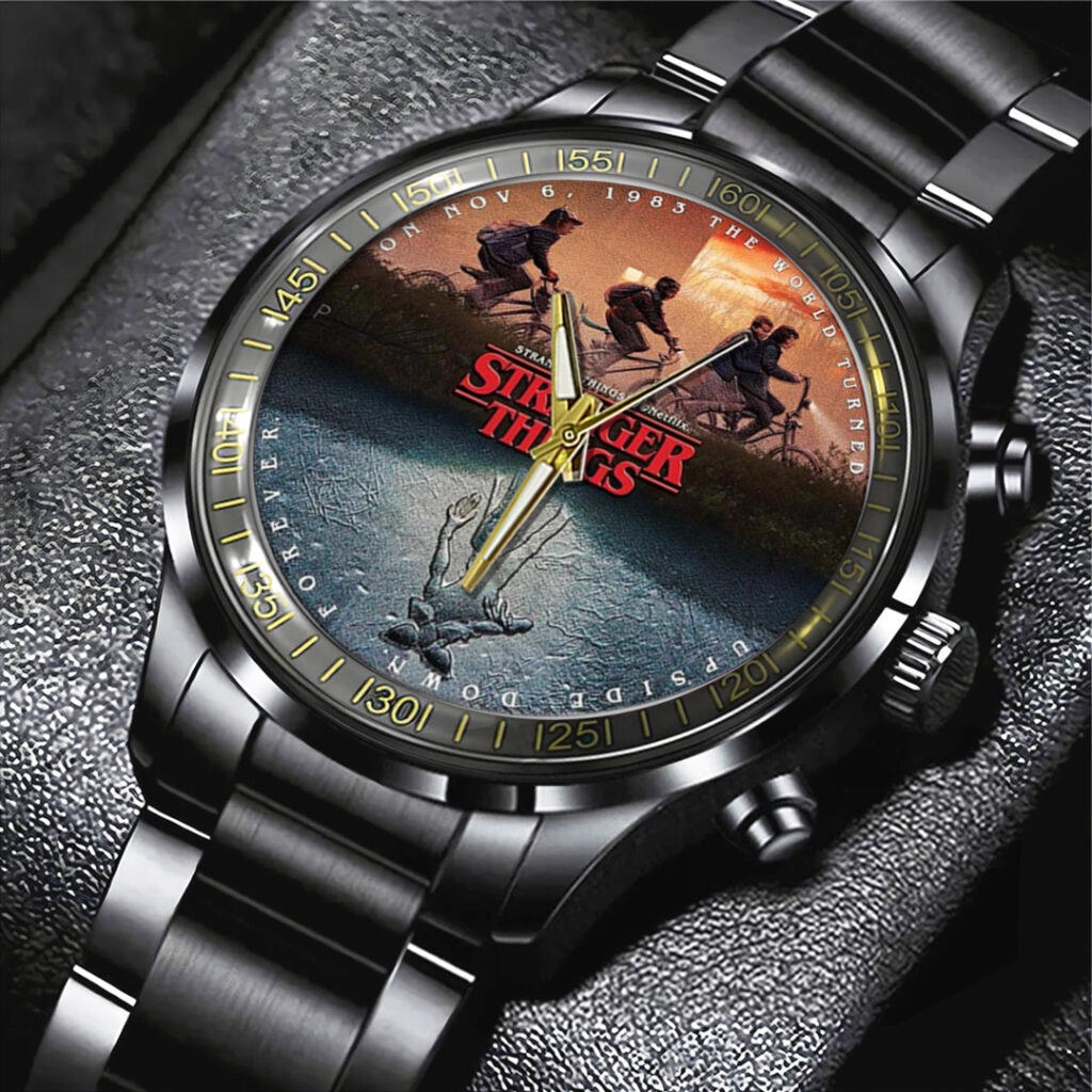 Stranger Things Black Stainless Steel Watch - TANTN17477