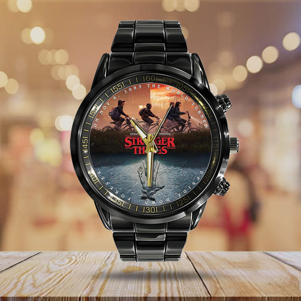 Stranger Things Black Stainless Steel Watch - TANTN17477