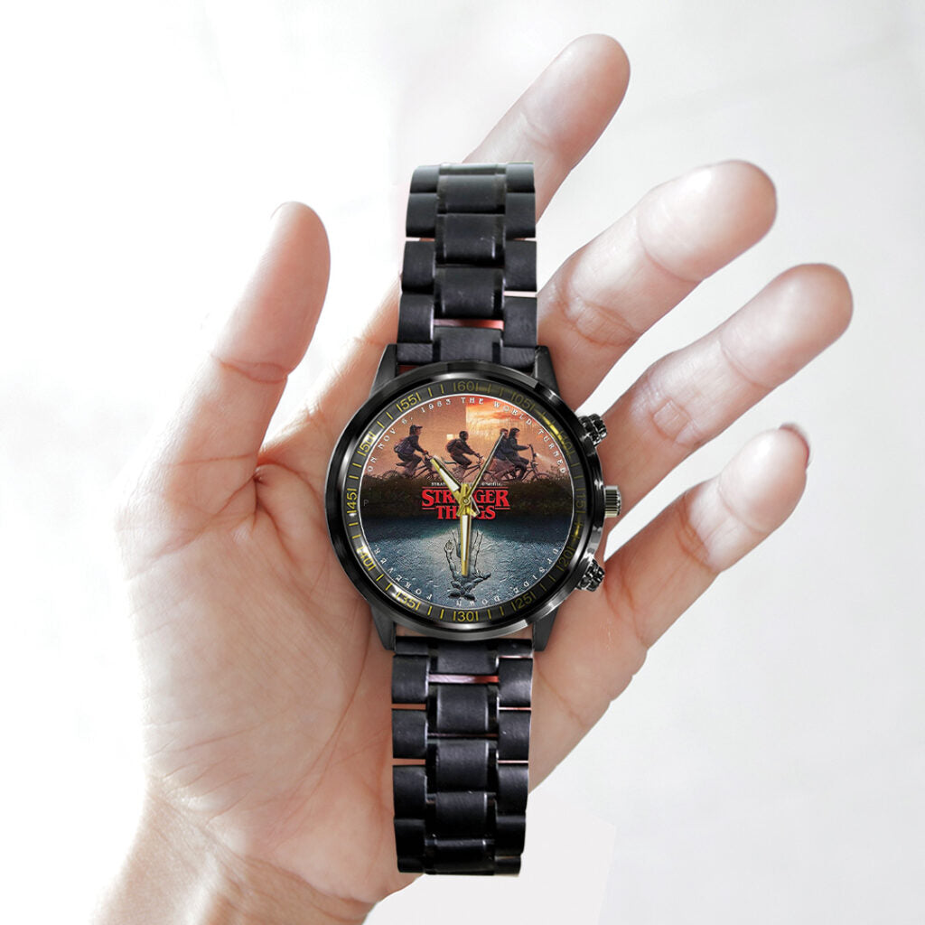 Stranger Things Black Stainless Steel Watch - TANTN17477