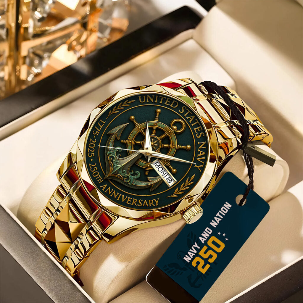 US Navy 250th Anniversary Alloy Luxury Quartz Watch - TANTN17535