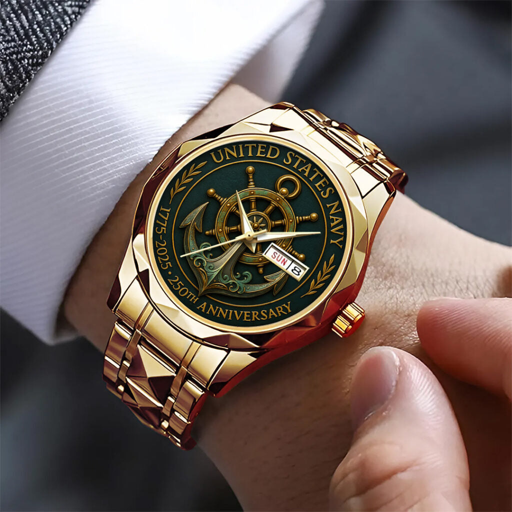 US Navy 250th Anniversary Alloy Luxury Quartz Watch - TANTN17535