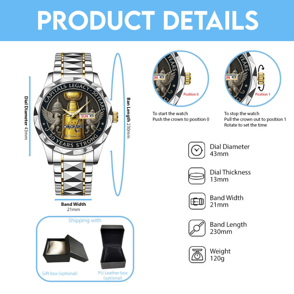 Washington Capitals 50 Years Alloy Luxury Quartz Watch - TANTN17826