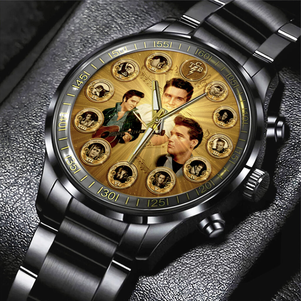 Elvis Presley Black Stainless Steel Watch - TANTN17870