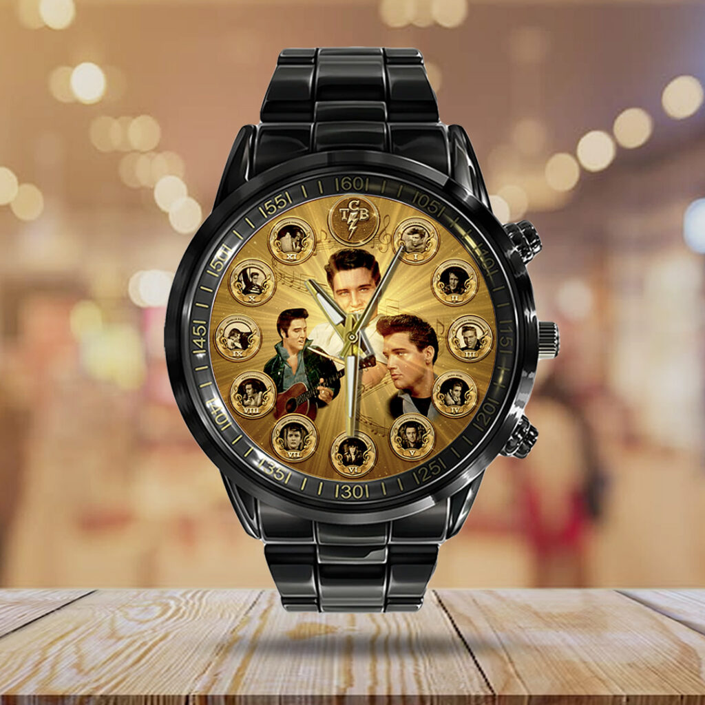Elvis Presley Black Stainless Steel Watch - TANTN17870