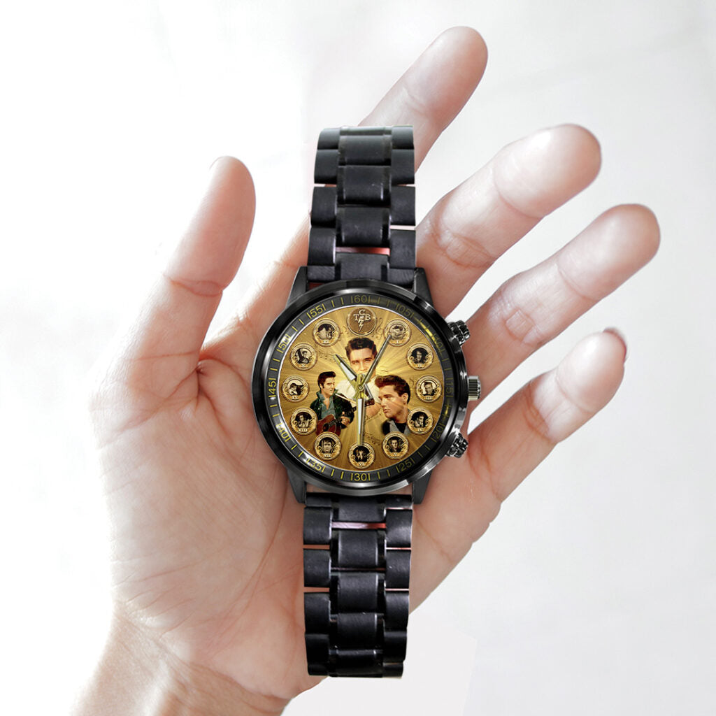 Elvis Presley Black Stainless Steel Watch - TANTN17870