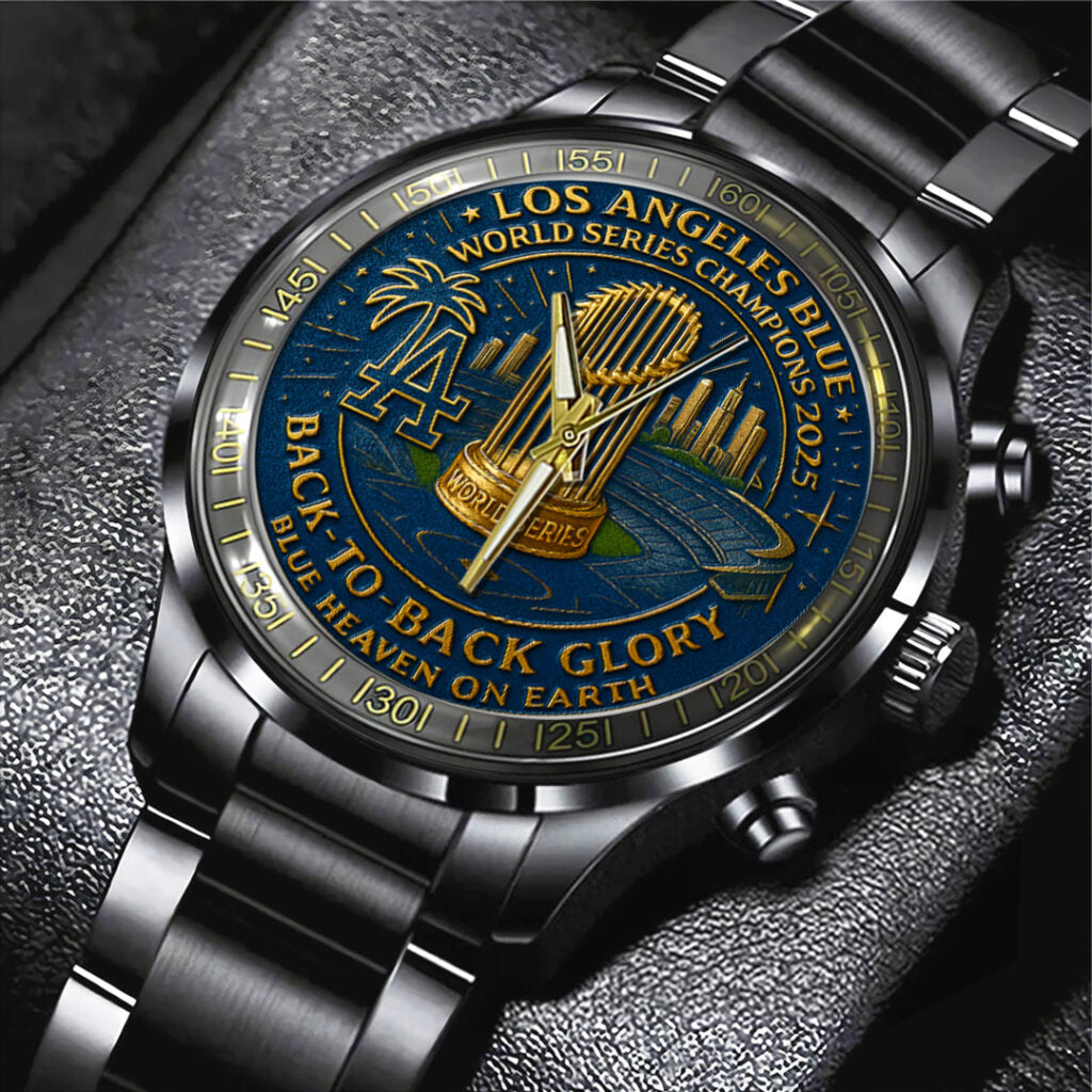 Los Angeles Dodgers World Series 2025 Black Stainless Steel Watch - TANTN18081