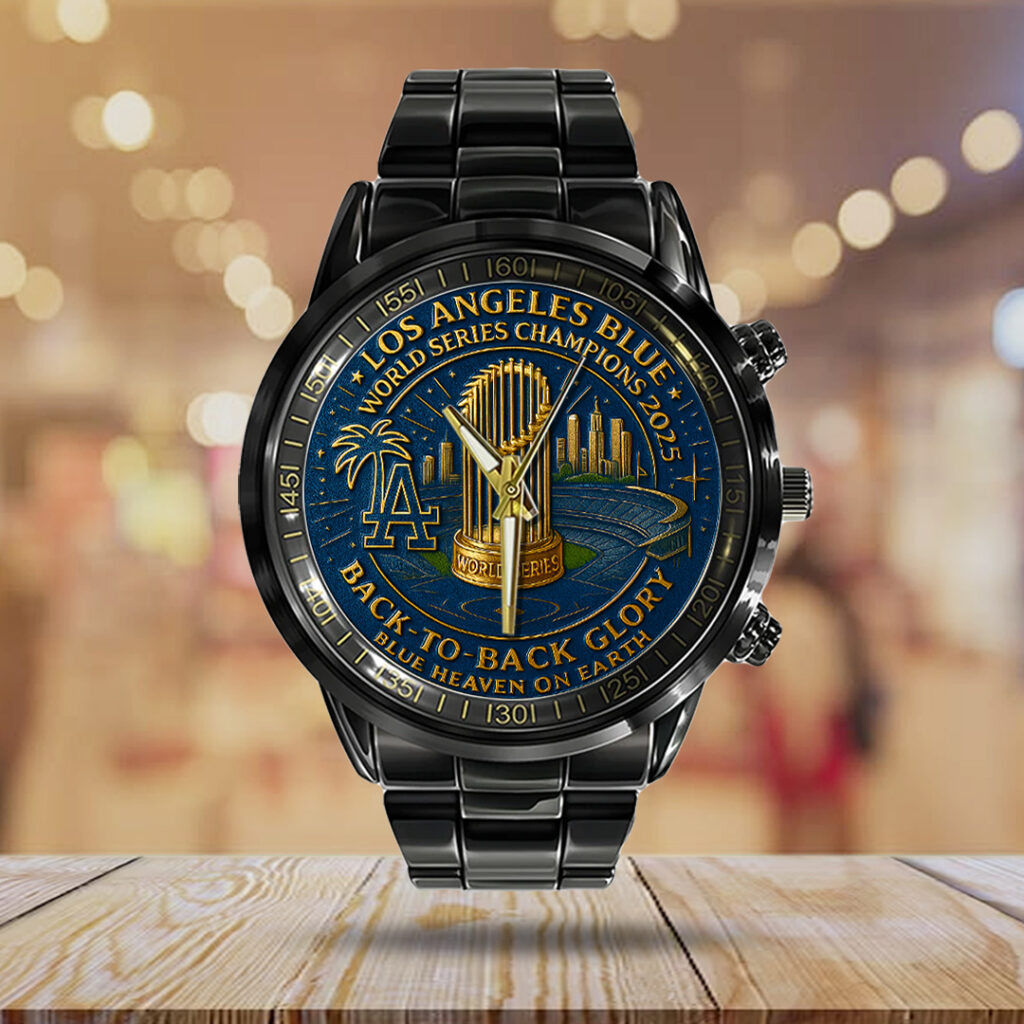 Los Angeles Dodgers World Series 2025 Black Stainless Steel Watch - TANTN18081