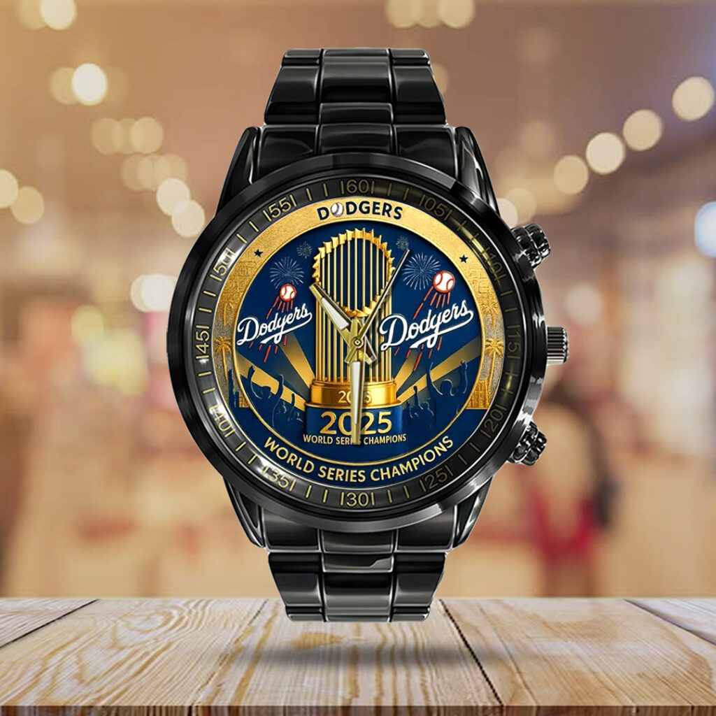 Los Angeles Dodgers World Series 2025 Black Stainless Steel Watch - TANTN18083