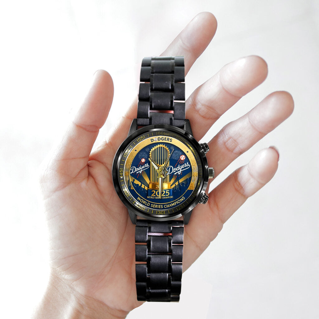 Los Angeles Dodgers World Series 2025 Black Stainless Steel Watch - TANTN18083