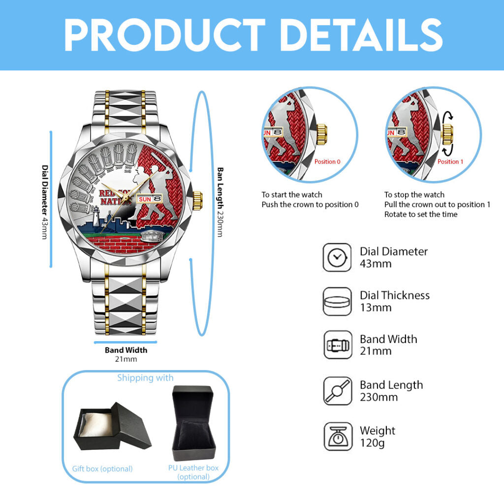 Boston Red Sox 125th Anniversary Alloy Luxury Quartz Watch - TANTN18278