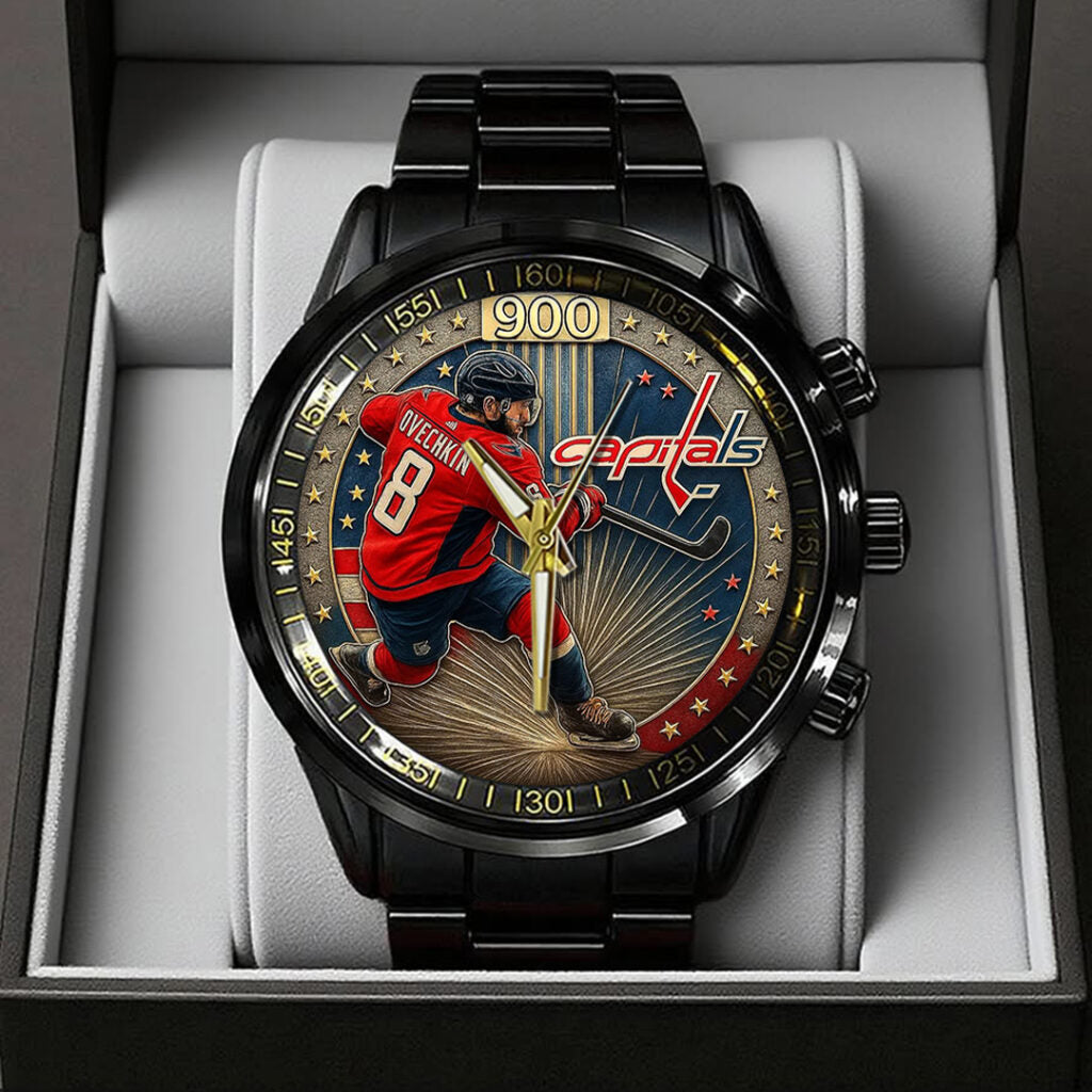 Alex Ovechkin x Washington Capitals Black Stainless Steel Watch - TANTN18401
