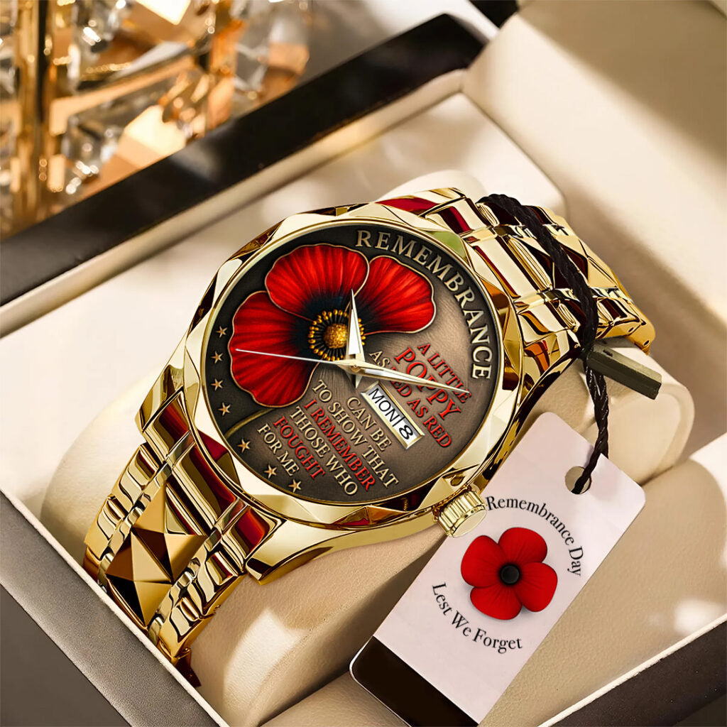 Poppy Remembrance Military Alloy Luxury Quartz Watch - TANTN18438