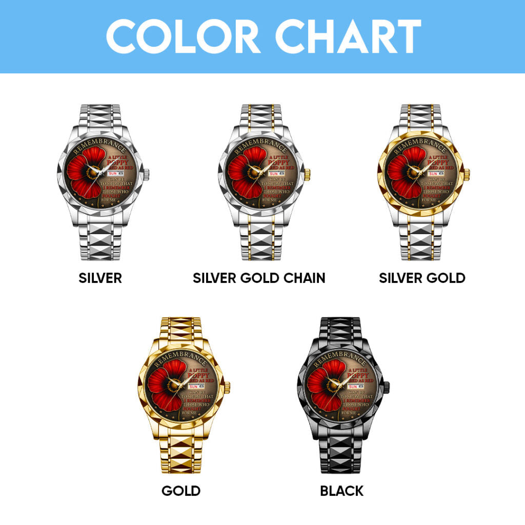 Poppy Remembrance Military Alloy Luxury Quartz Watch - TANTN18438