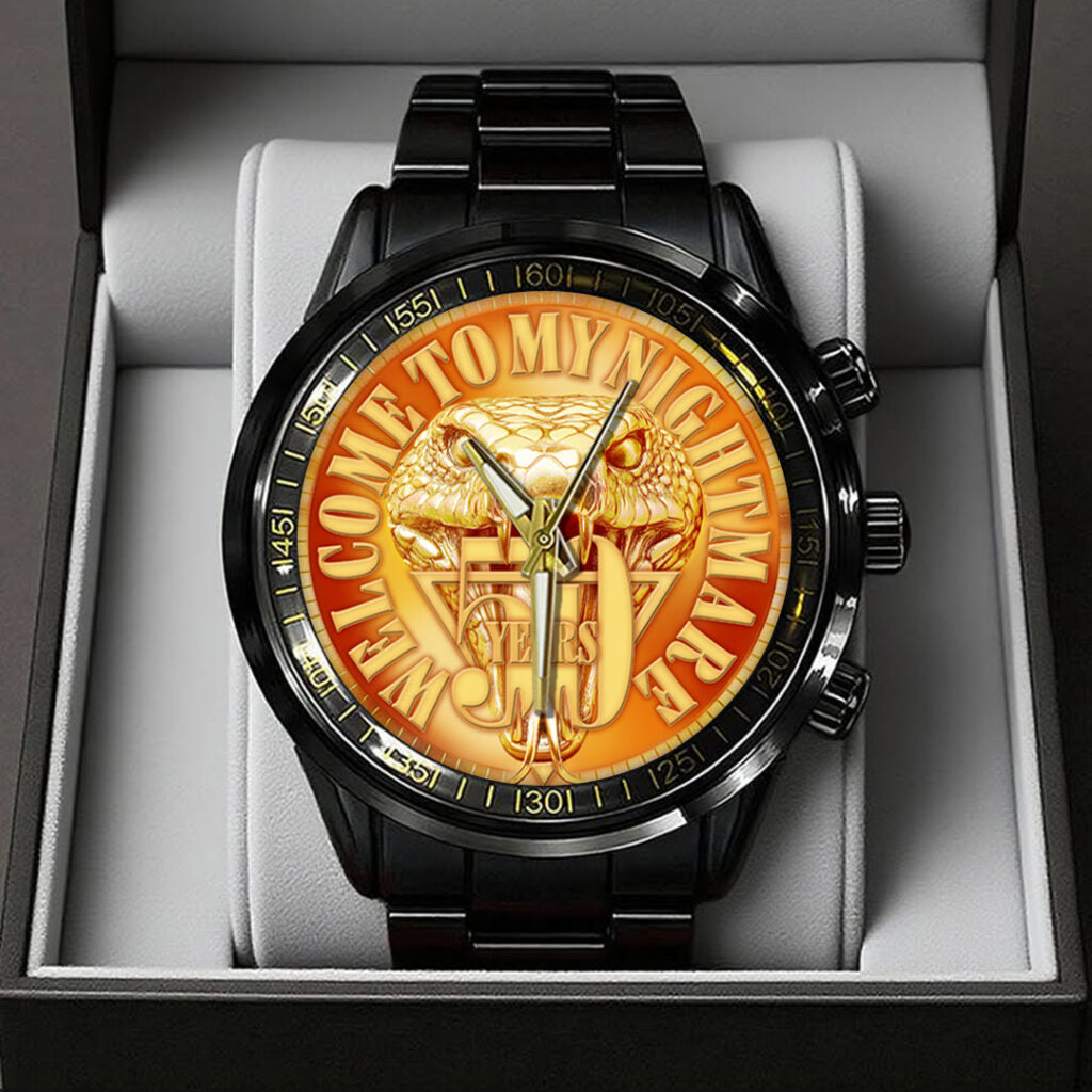Alice Cooper Welcome to My Nightmare 50th Anniversary Black Stainless Steel Watch - TANTN18493