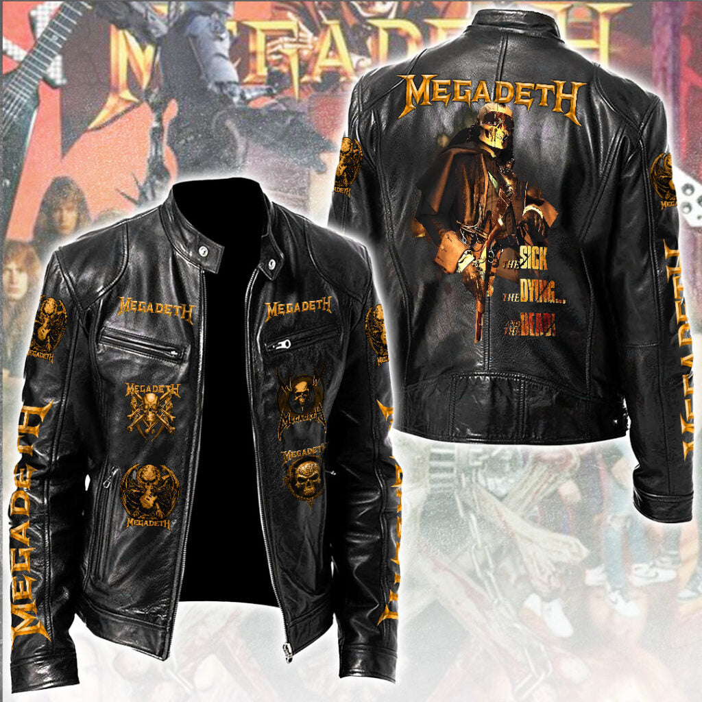 Megadeth Motorcycle Leather Jacket – TANTN18698