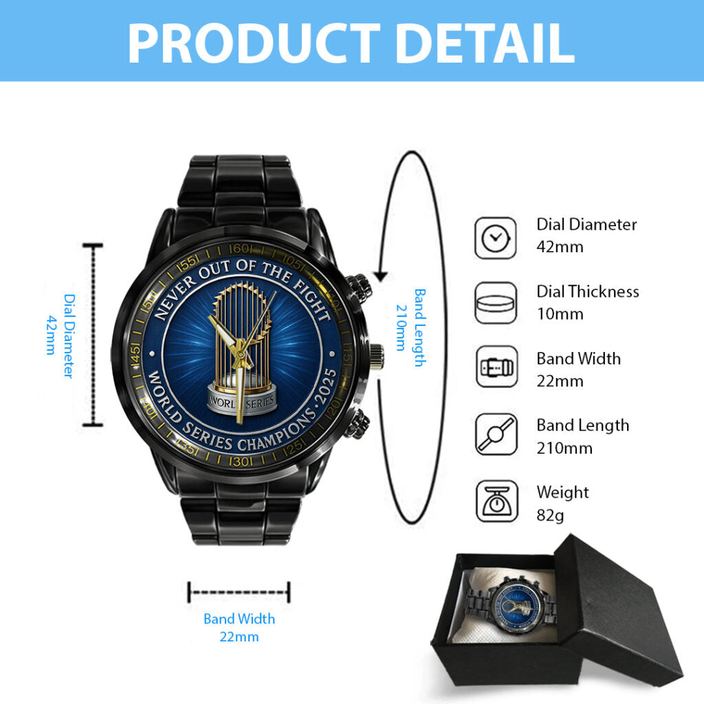 Los Angeles Dodgers World Series 2025 Black Stainless Steel Watch - TANTN18955